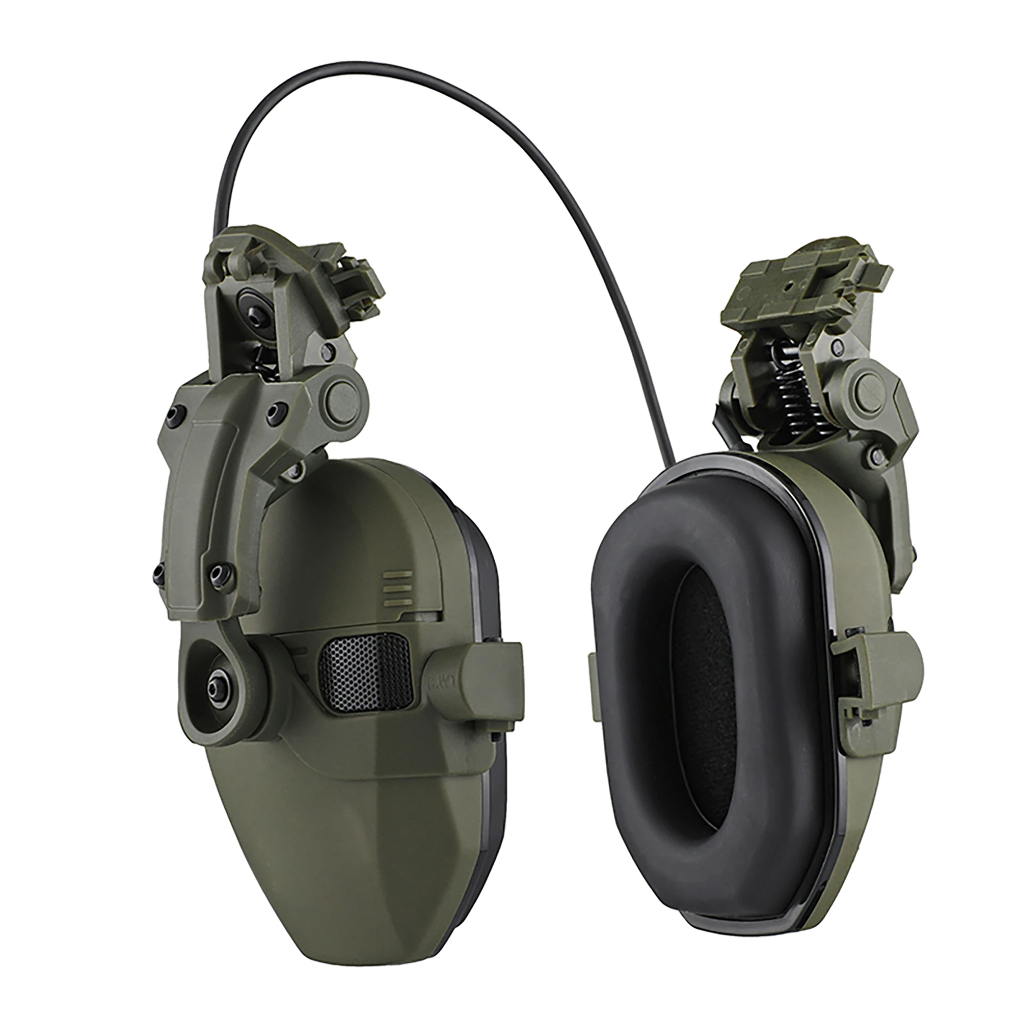 Active Helmet Mounted Earmuffs Electronic Hearing Protection for Shooting Hunting