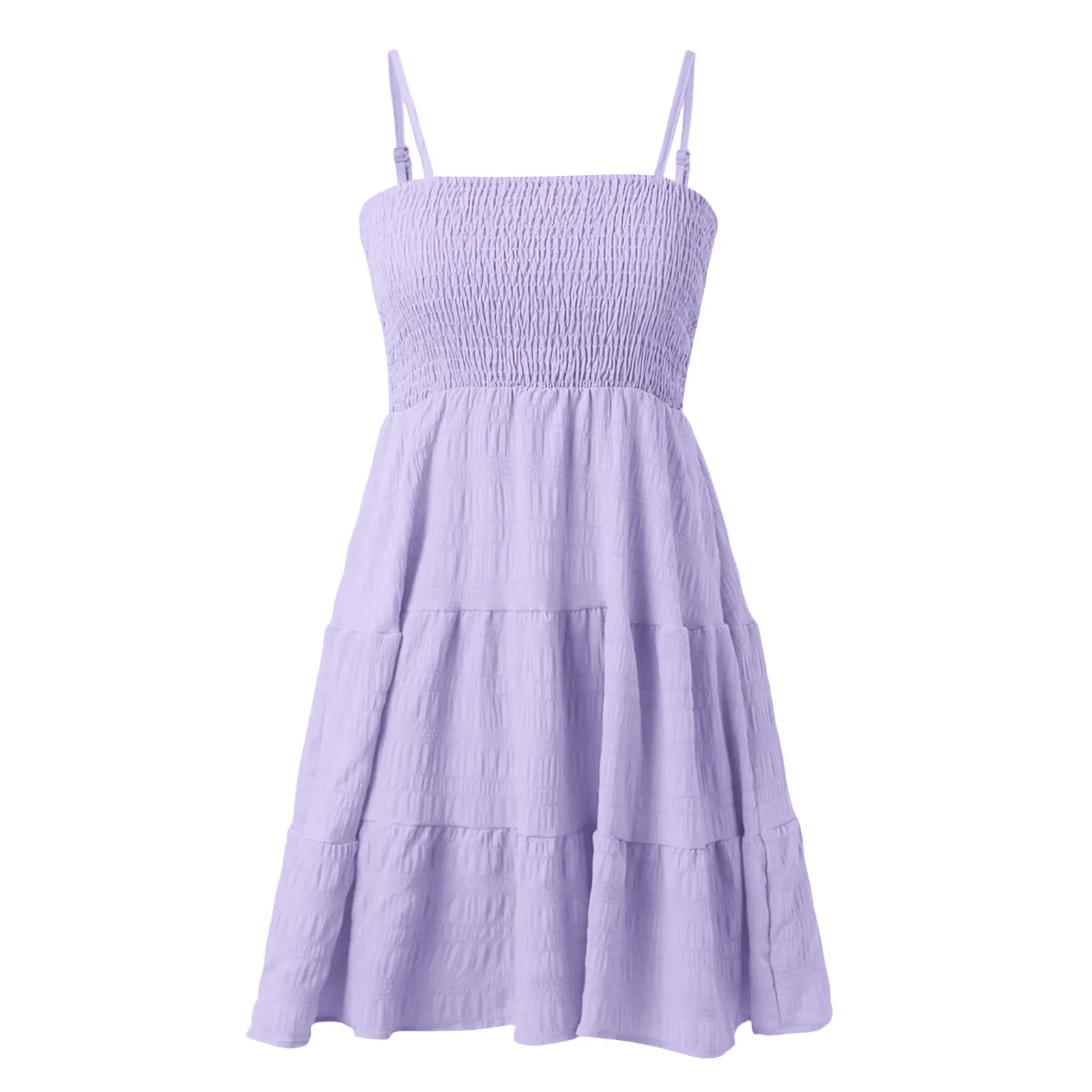 Purple Ruffle Slip Mini Dress for Women