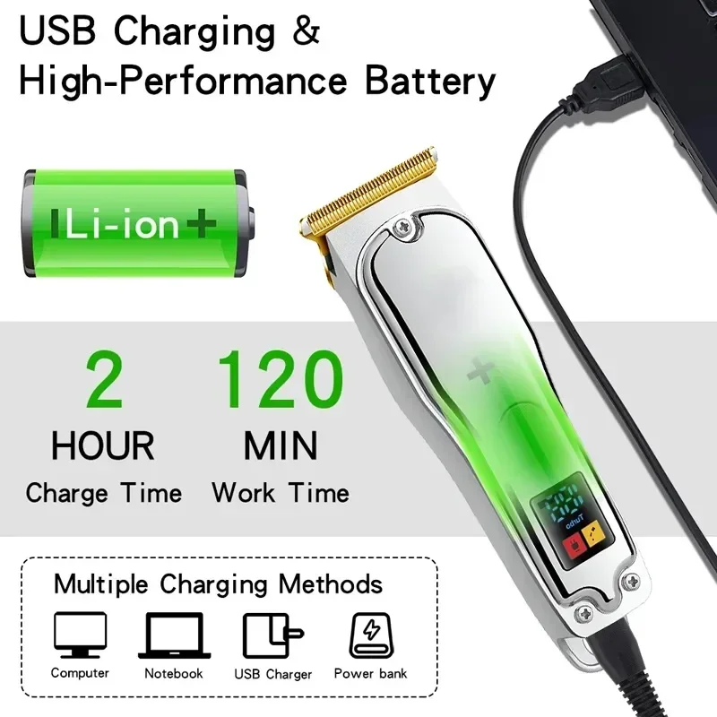 ماكينة قص الشعر الكهربائية الاحترافية القابلة لإعا...