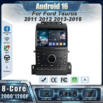 Auto GPS Android 16 Auto Radio Per Ford Taurus 2011 2012 2013 2014-2016 Unità di Testa Stereo No 2din DVD QLED Schermo Dash Cam 5G BT
