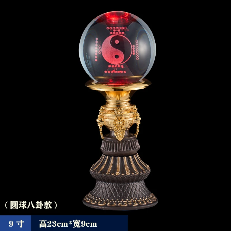 LED Colorful Crystal Ball Lotus Lamp, Buddhist Supplies, Temple Eternal Light, Buddha Light, Meditation, Home Decoration