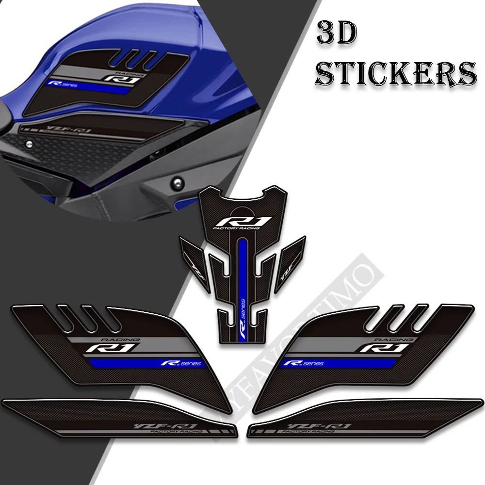 Motorcycle Protection Tank Pad  Stickers Decals For YAMAHA YZF-R1 YZF R1 YZFR1 2015 2016 2017 2018 2019 2020 2021 2022