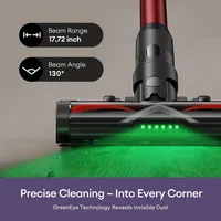 Aspirateur sans fil Ultenic U18 Power Pro, aspiration puissante de 55 kPa, moteur de 600 W, autonomie jusqu'à 80 minutes, brosse à rouleaux anti-emmêlement, écran LED intelligent, filtration à 6 couches, station de charge murale pour poils d'animaux et sols durs 6