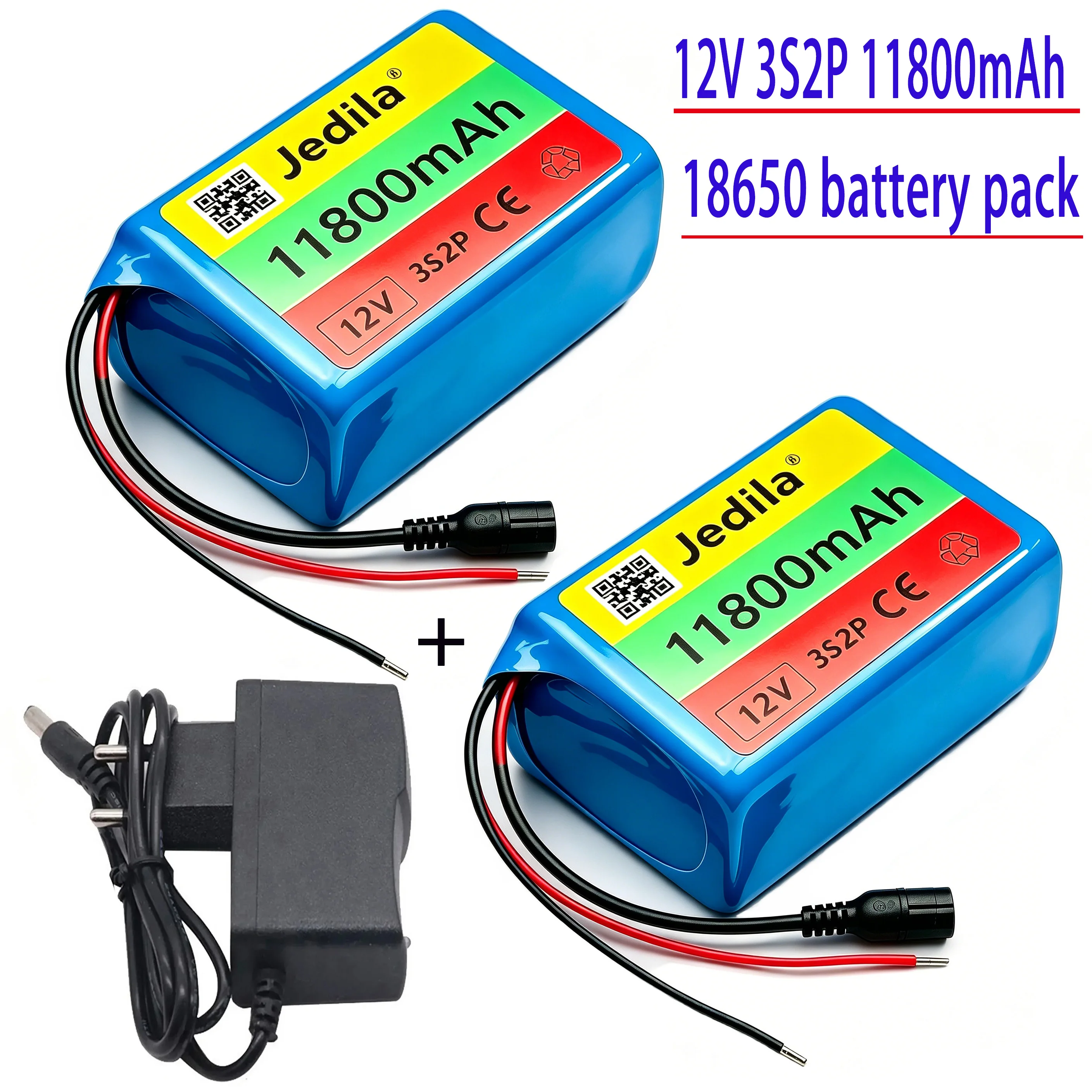Nuova Batteria al Litio 12V 9900 mAh 3S1P/3S2P. Pacco Batteria al Litio 18650 Ricaricabile con Protezione. - immagine 3