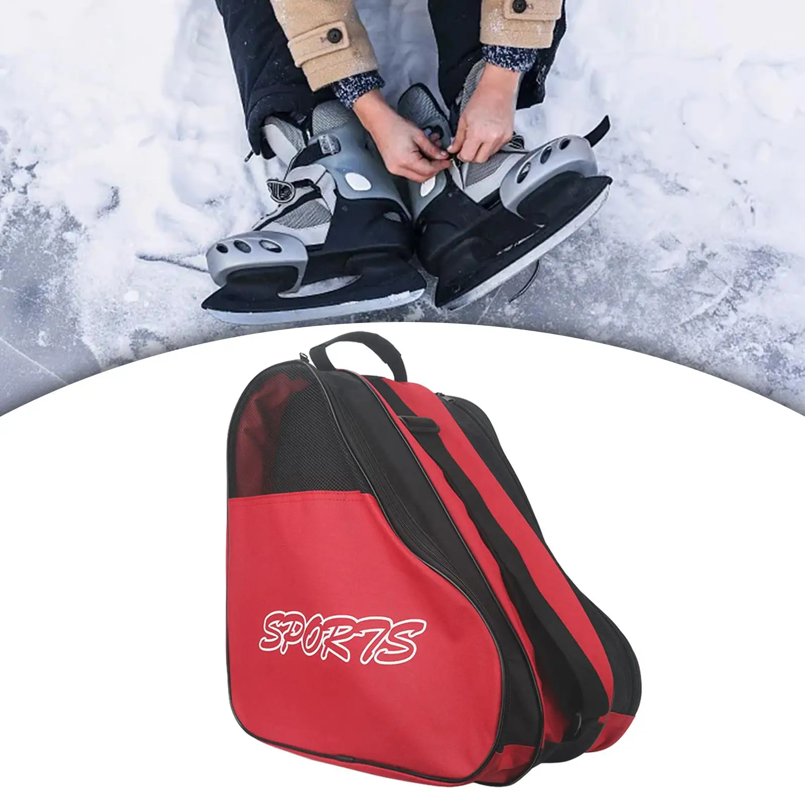 Skating Shoes Bag Roller Skates Bag Handbags Case Adjustable Inline Skates Bag Ice Skating Bag for Children Boys Accessories