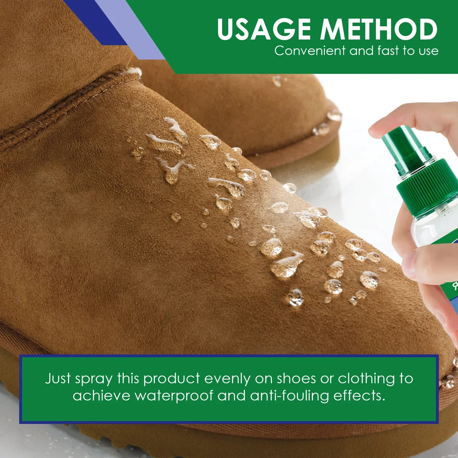 Footwear waterproof spray leather boots hydrophobic cleaning anti-stains and grime odorless portable spray sneakers
