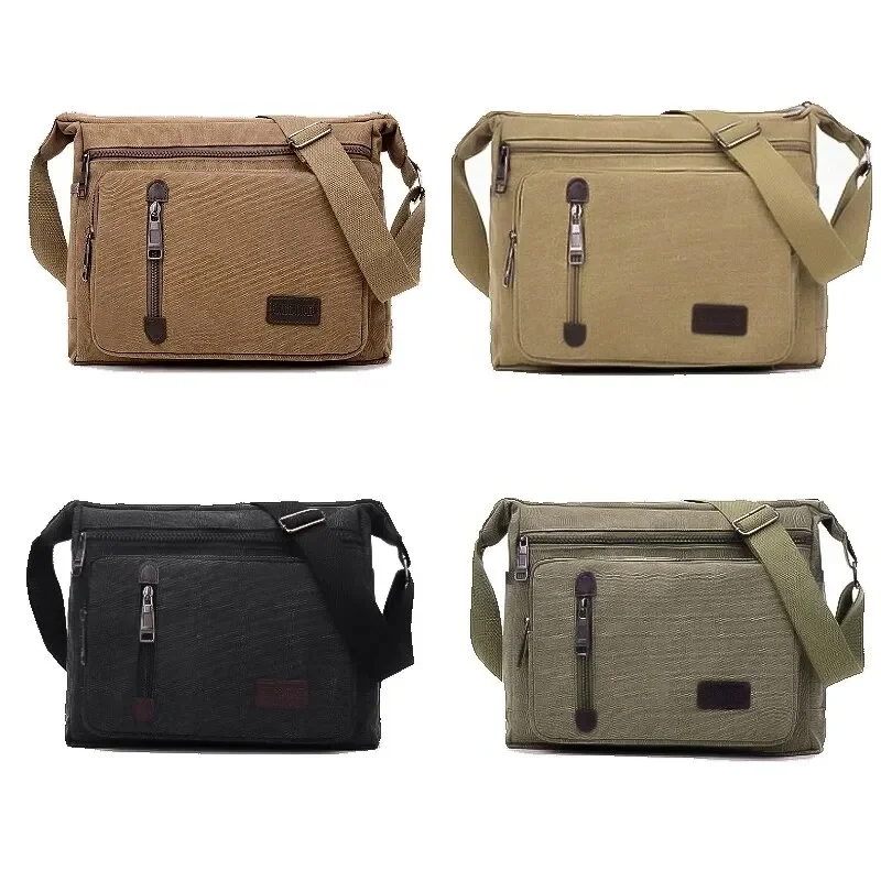 Borsa a tracolla in tela bottiglia uomo donna casual semplice moda retrò tracolla croce quadrata borsa a tracolla multistrato