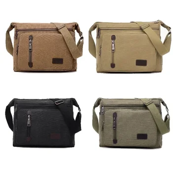 Borsa a tracolla in tela bottiglia uomo donna casual semplice moda retrò tracolla croce quadrata borsa a tracolla multistrato