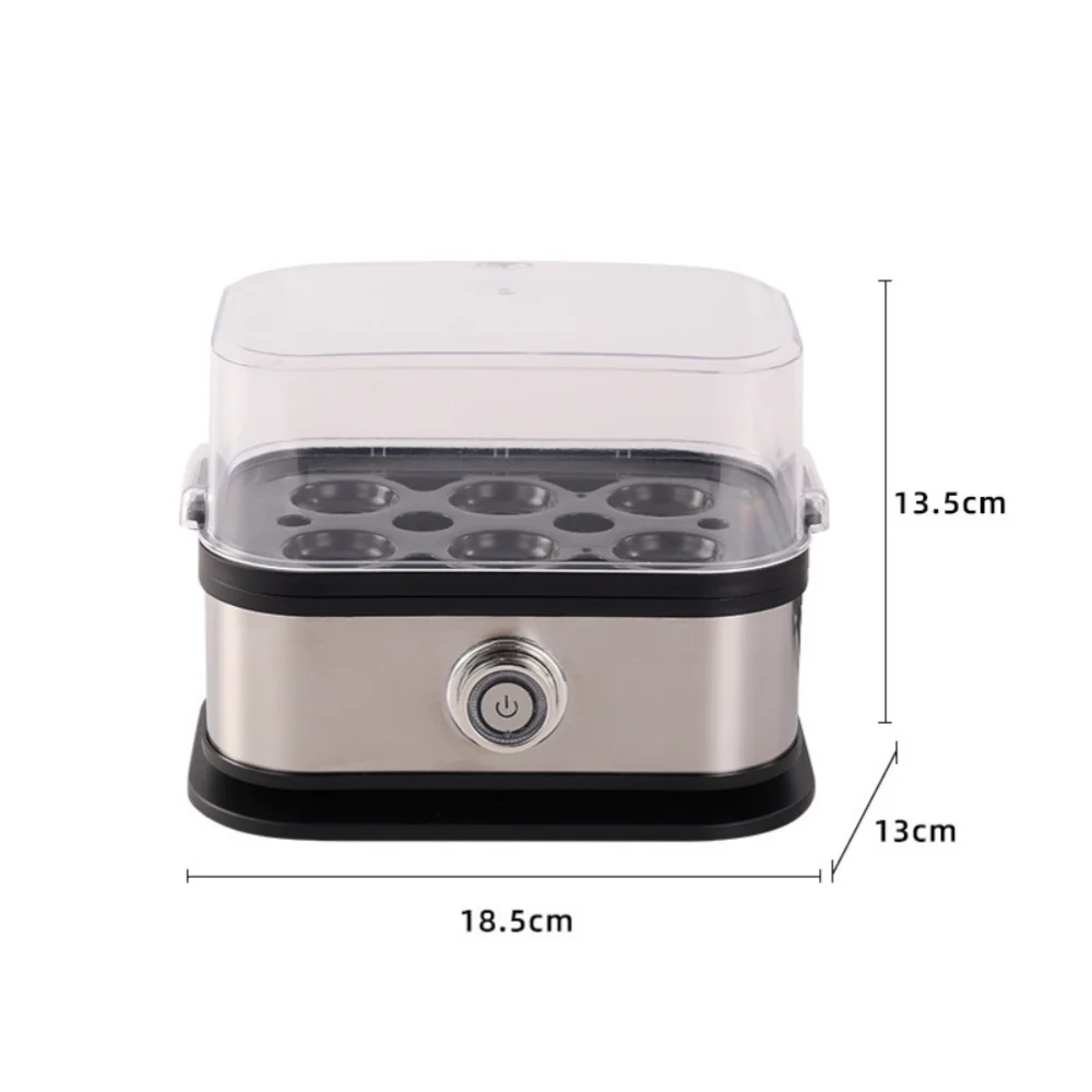 DayPlus Egg Boiler, 6 Eggs Capacity Cooker for Soft,Multi-use Space Saving Food Steamer for Corn, Vegetable, Dumplings 6