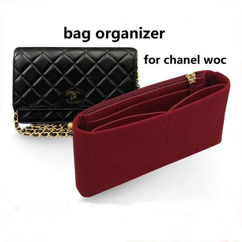 Argon Only Sale Inner Bag】Inserto Organizer Per Borsa Per Chanel Woc Organizer Divider Shaper Protector Scomparto