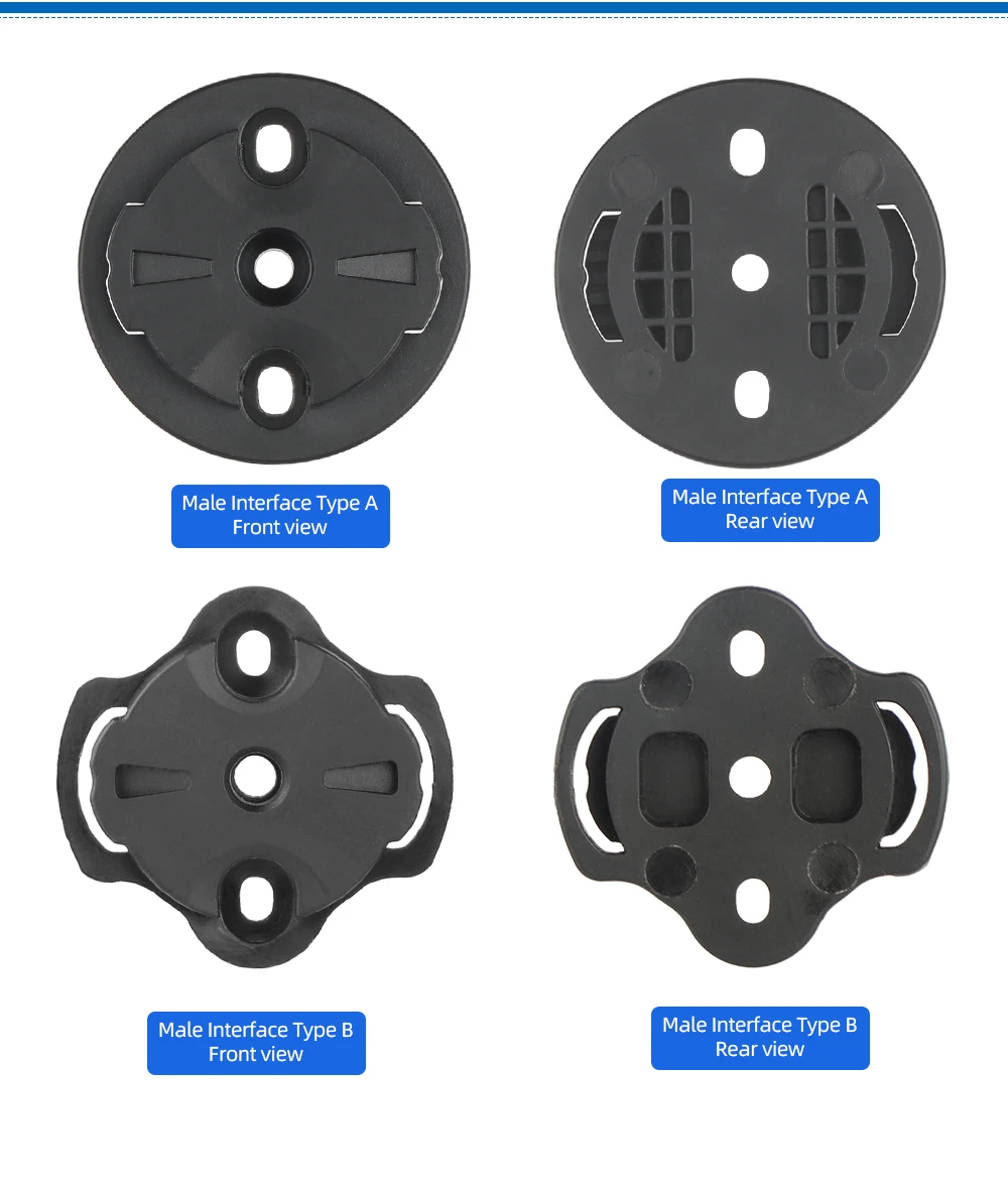 Deemount Fahrradcomputerhalterung, feste Basis, Zubehör für Garmin, konvexe männliche Schnalle, leichte Kunststoff-Fahrradreparaturadapter – Detail 2