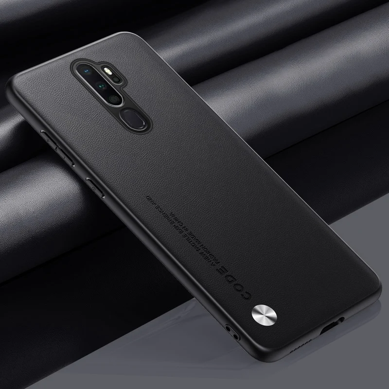 Luxurious PU Leather Matte Silicone Shockproof Phone Case with Full Protection