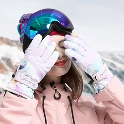 Winter Ski Gloves Warm Outdoor Sports Riding Snowboard Waterproof Guantes Warm Touch Screen Skiing Mittens for Men Women