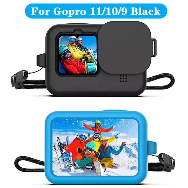 Soft Silicone Rubber Protective Case Cover+Wrist Strap for GoPro Hero 9 10  11 12