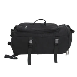 Men's Waterproof Large Travel Shoulder Bag & Sports Duffle Backpack (Black)