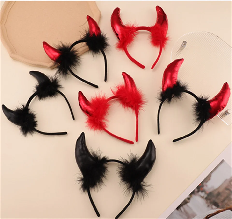 Fascia Con Corna Da Diavolo Per Halloween | Accessorio Capelli Demone | Cosplay Strega Carnevale