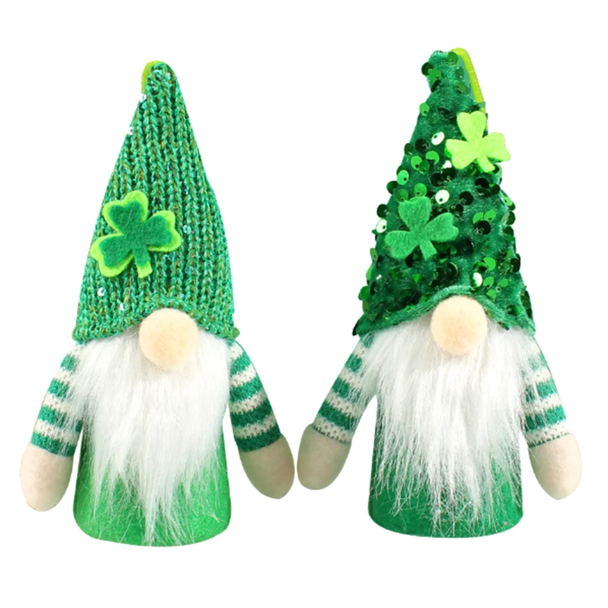 

St 'S Day Plush Decorations - 2 Pack Green Faceless Elderly Gnomes Hanging Ornaments Irish Festival Doll