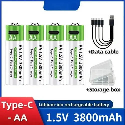 2025NEW Lithium-Ion Battery Type-C Rechargeable High-Capacity Battery AA&AAA Battery For remote control, mouse, electric toys - Image 7
