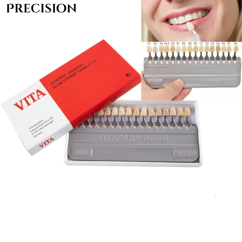 16 Color Tooth Whitening Products Guide Model Tooth Whitening Tooth Model Colorimetric Dental Color Vita Scale Plate