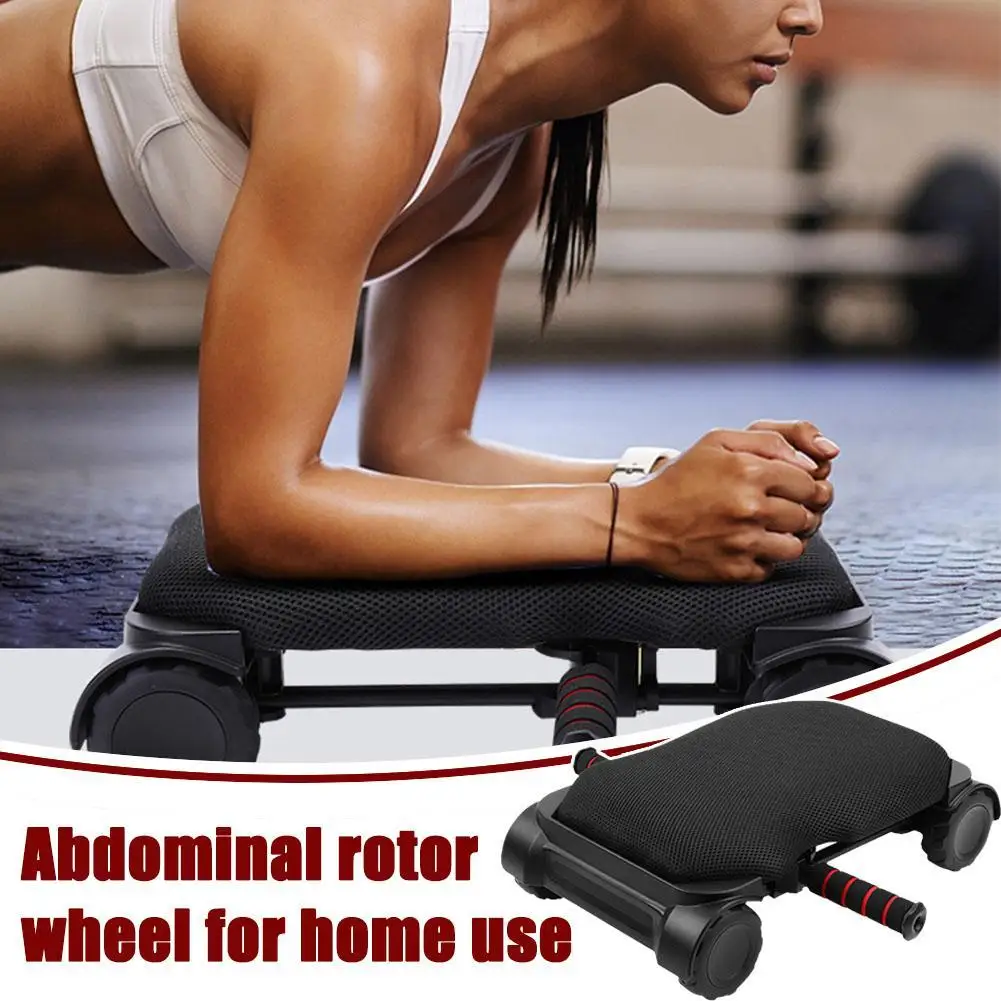 Four-wheel Abdominal Fitness Wheel, Automatic Rebound Abdominal Curling Wheel, Portable Furniture Fitness Equipment