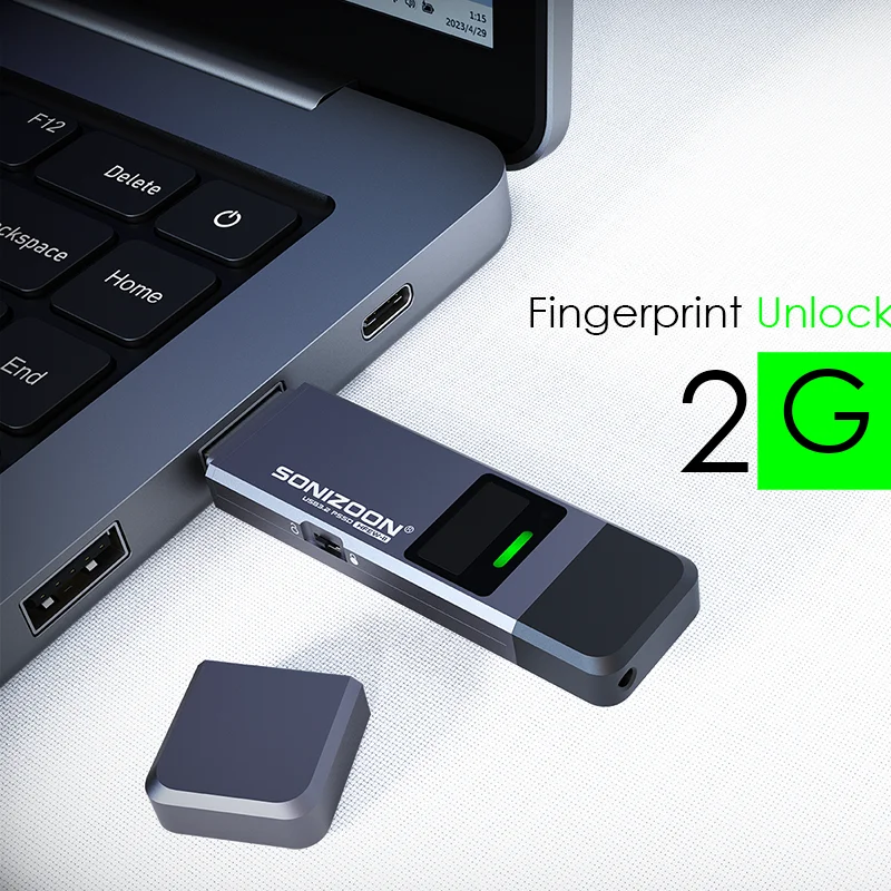 Solid State Usb Flash Drive Proteção de Privacidade de Dados 2gfingerprint Criptografia Proteção contra Escrita 1tb 512gb 256gb - Imagem 5