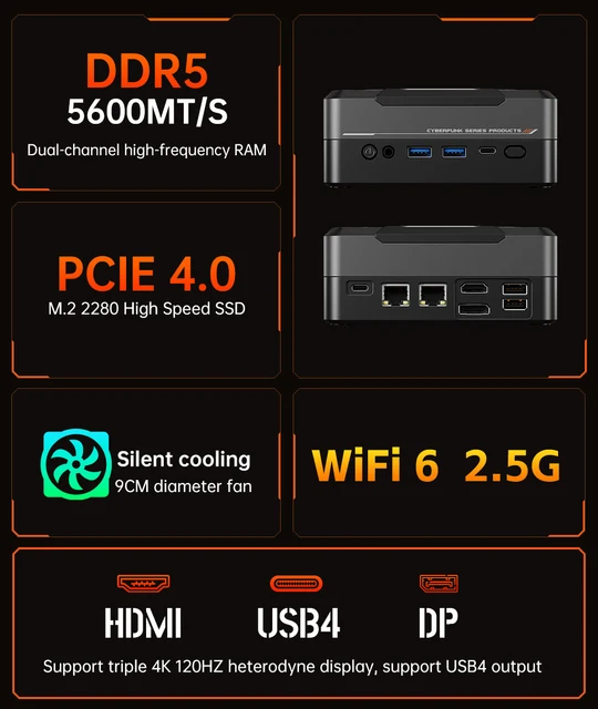 XCY 미니 PC AMD R7-7840HS - 멀티미디어 작업을 위한 최적의 선택