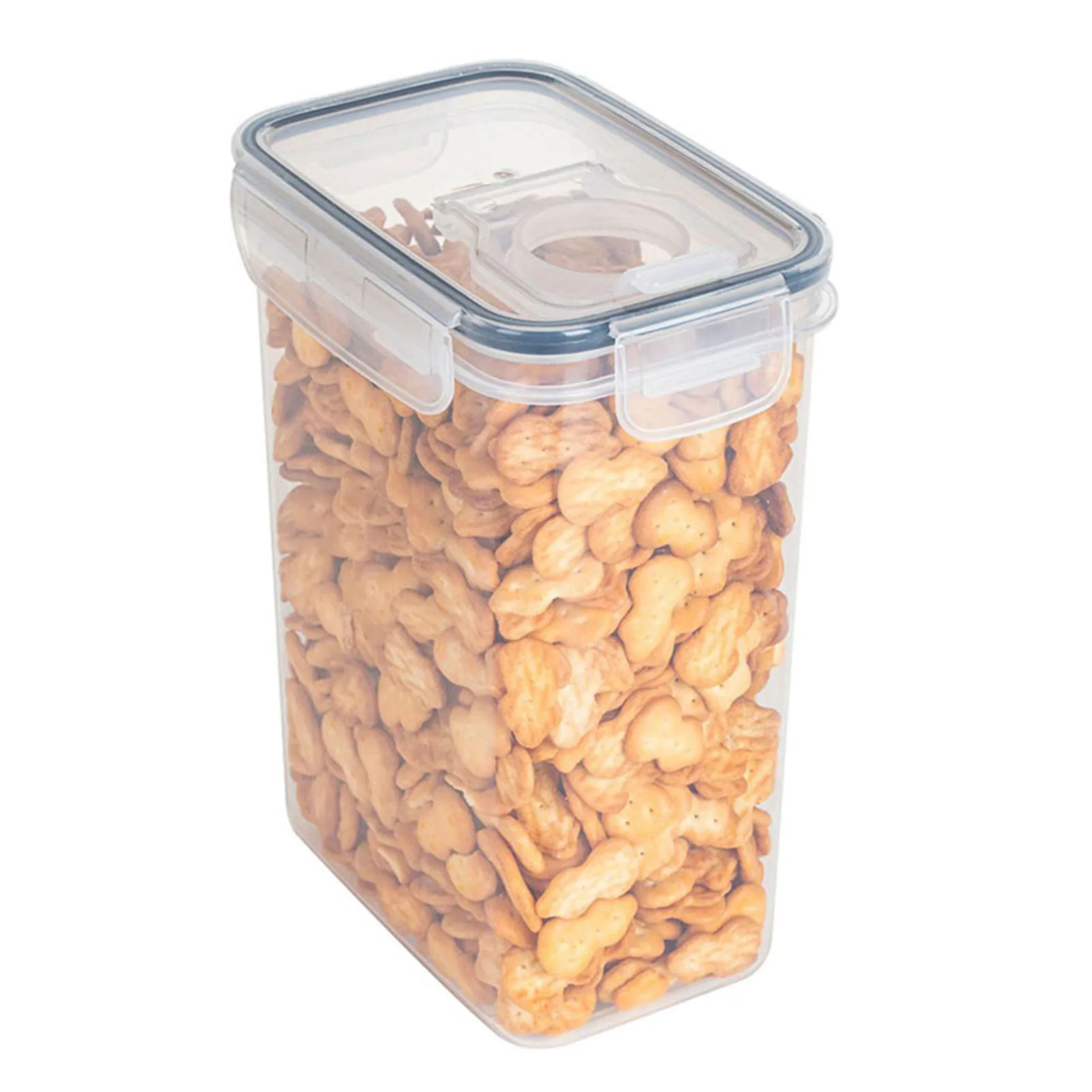 Sealed Plastic Food Storage Box Cereal Candy Dried Jars With Lid Fridge StorageTank Containers Household Items Kitchen Organizer 6