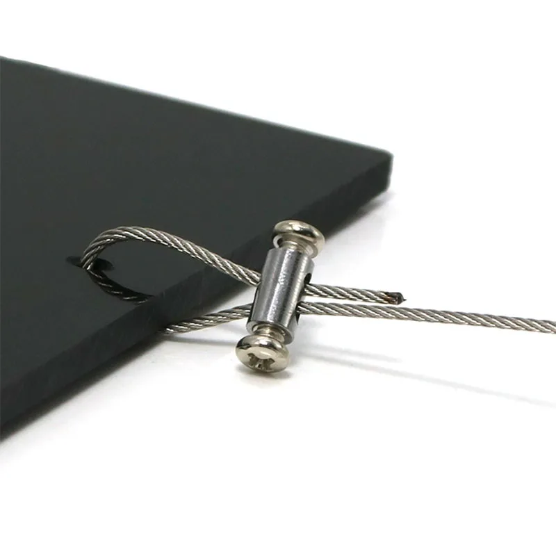 Wire Rope Clamps Buckle DIY Double Hole Thread Lock Wire Rope Fixing Parts Lighting Hanging For 1/2mm Hardware Accessories