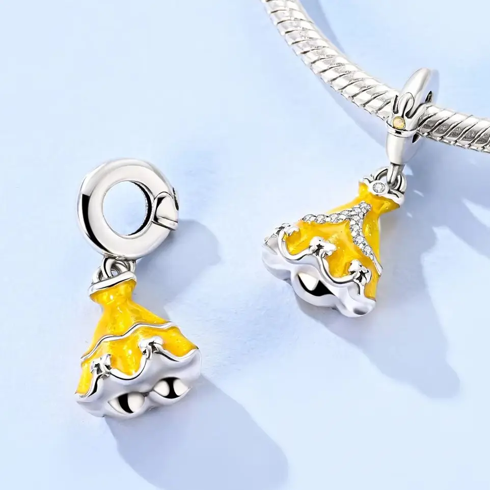 프린세스 드레스  댄글 참 오리지널 팔찌용 여성용 고급 주얼리