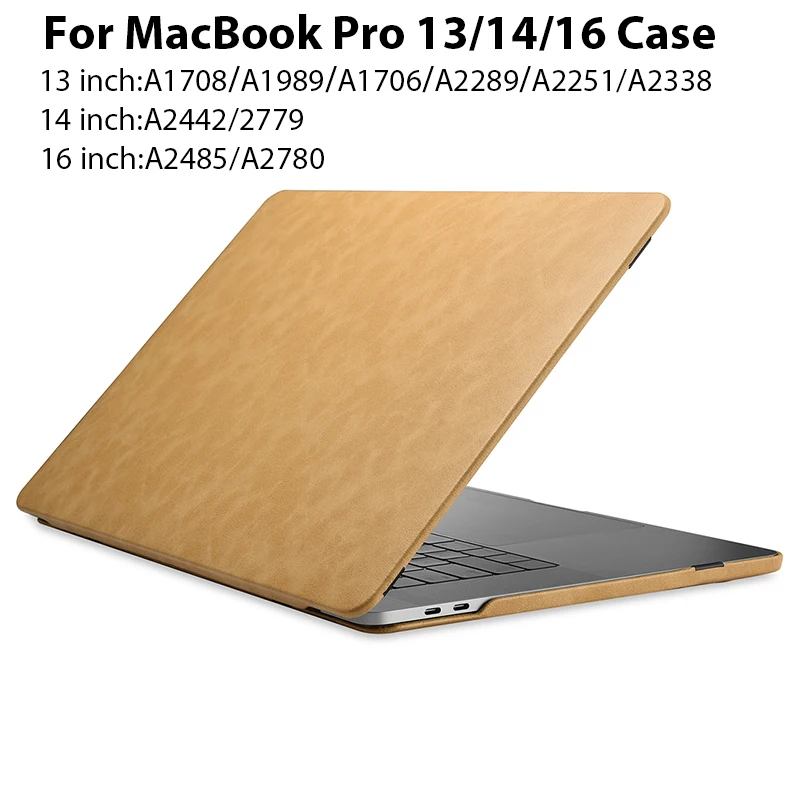 Capa de Couro para Laptop para Macbook Pro 14 Capas A2779 A2442 13 A2338 A2289 A2251 16 A2485 A2780 A2991 2023