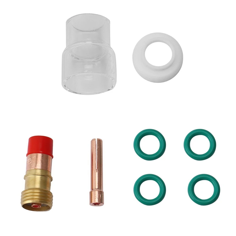 

8Pcs/Set 12 Heat Glass Cup Kit For WP-17/18/26 TIG Welding Torch Stubby Gas Lens Replacement Tools Welding Accessories