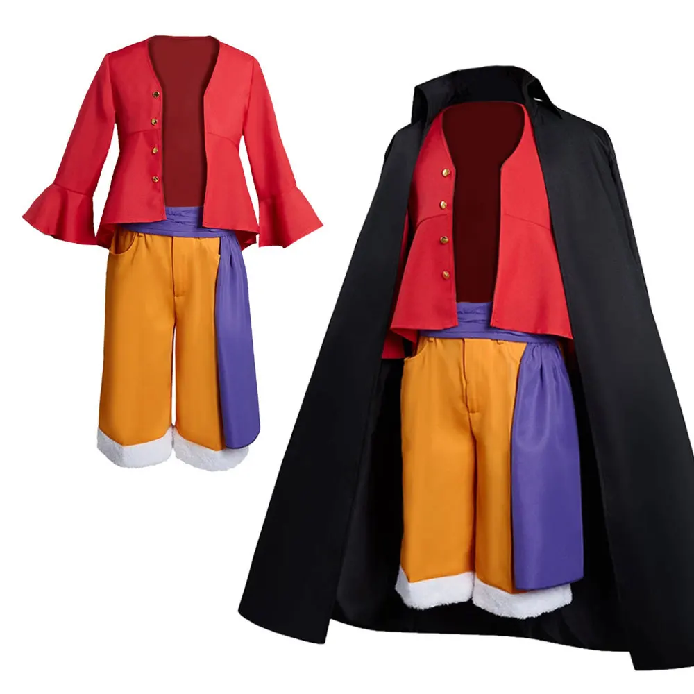 One Piece: Monkey D. Luffy | Red Sleeveless Top Cosplay Costume 16 One Piece Monkey D Luffy Sleeveless Top Cosplay Costume