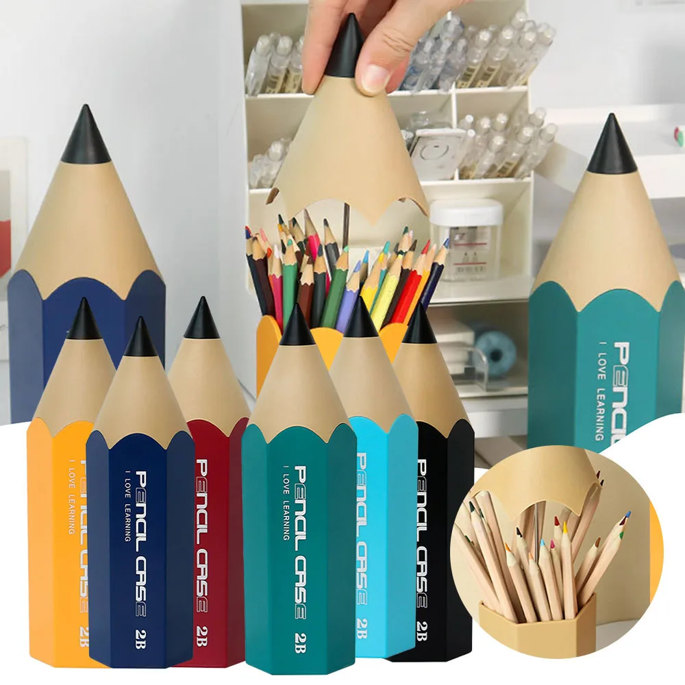 

Модные канцелярские ручки ведро для хранения двухслойные модные канцелярские принадлежности коробка для офиса