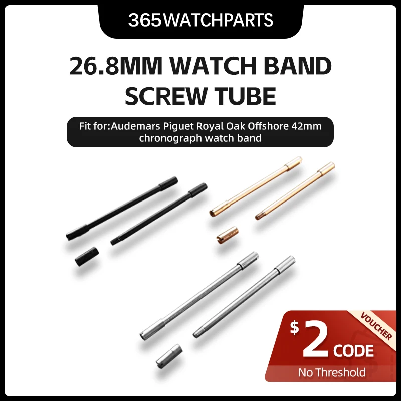 Tubo A Vite Per Cinturino Da 26.8Mm Per Audemars Piguet Royal Oak Offshore 42Mm Cronografo Edition Barra Con Cinturino In Gomma/Pelle 26470