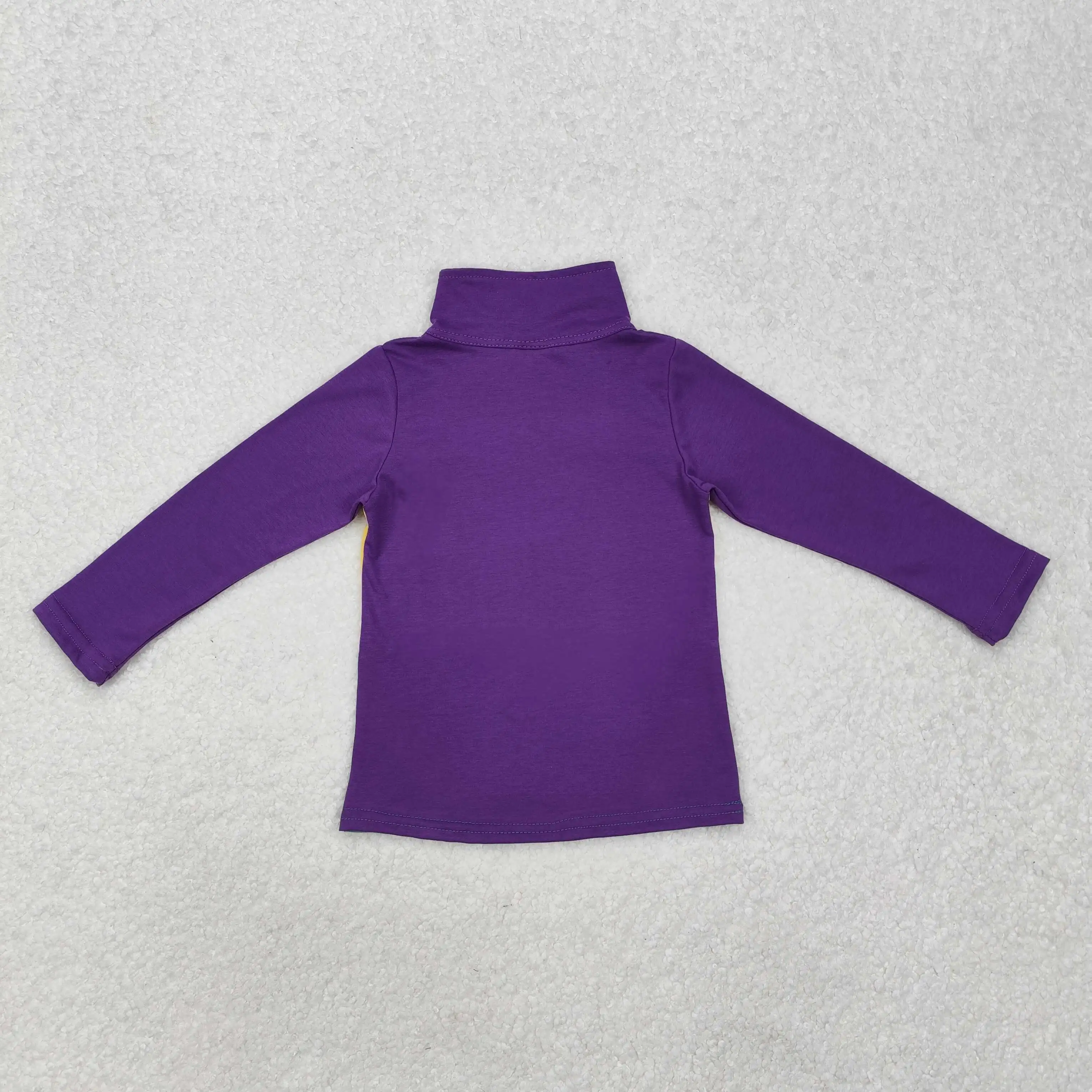 Wholesale Children Long Sleeves Mardi Gras Infant Kids Zipper Tee T-shirts Baby Boy Shirt Toddler Lapel Cotton Pullover Top 3