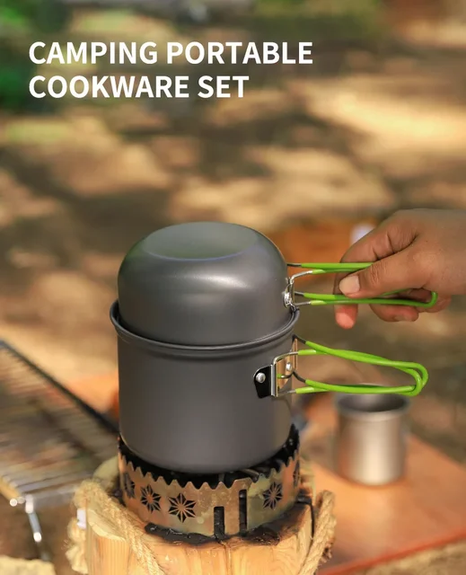 Set Pentole Da Campeggio 17 Pezzi | In Alluminio Per 2-3 Persone | Per Trekking E Picnic - Foto 11