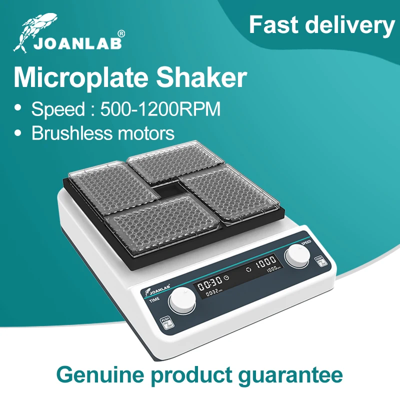 Фото JOANLAB Microplate Mixer 96-Well Plate Shaker лабораторное оборудование клеточной культуры пластины смеситель регулируемая скорость 500-1200 об/мин №1