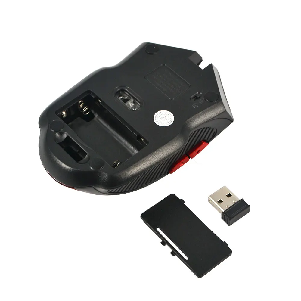 2.4GHz Wireless Gaming Optical Mouse with USB Receiver 1600DPI 6 Buttons For Computer Laptop