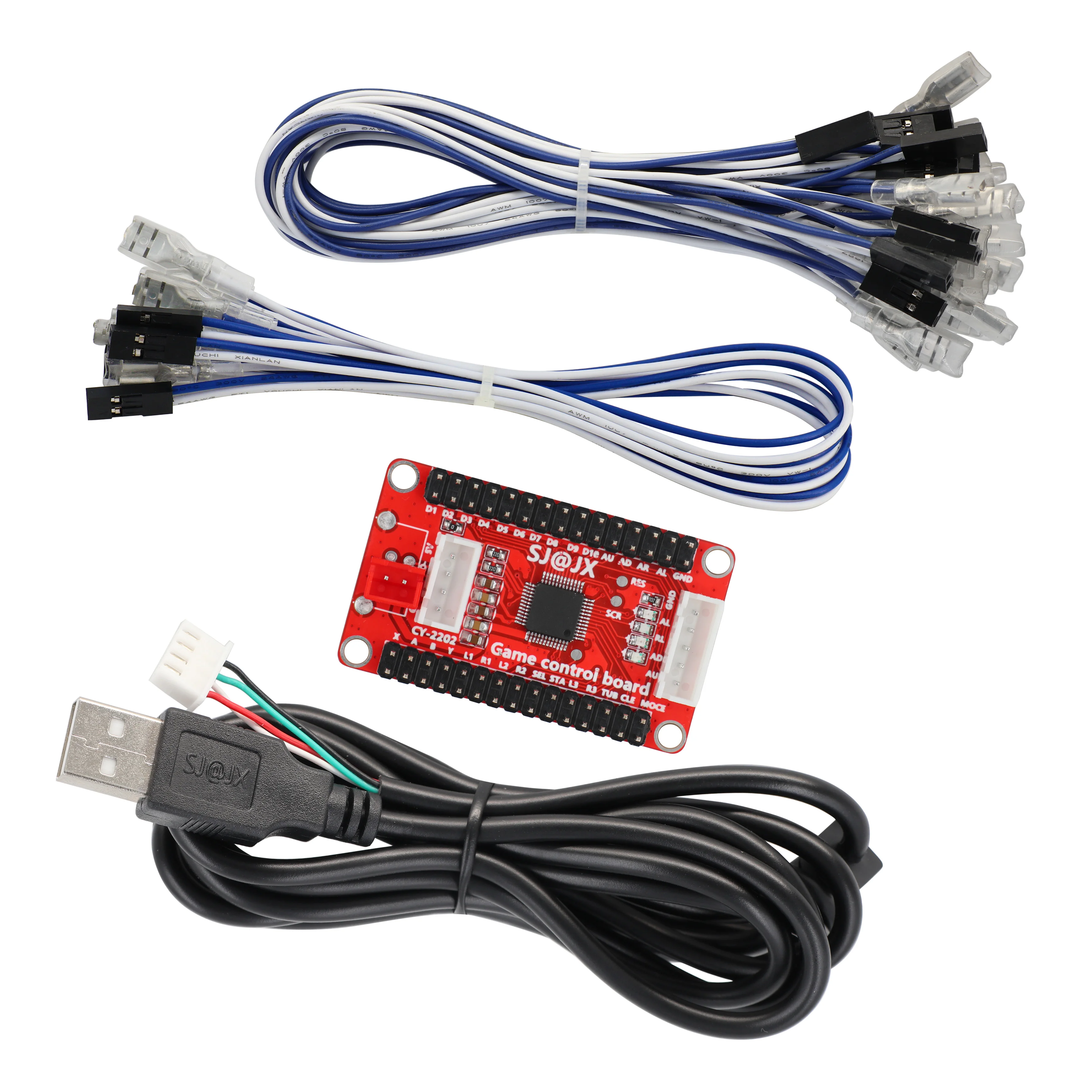 NEW Zero Delay Arcade USB ENCODER PC PS3 Switch Raspberry Pi Nintendo TO JOYSTICK FOR 5PIN JOYSTICK & 2.8MM BUTTON 
