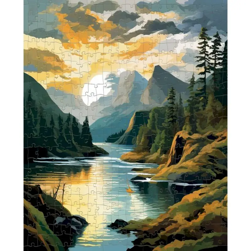 キャンバス上の風景番号による油絵,40x50cm,フレームレス,家の装飾