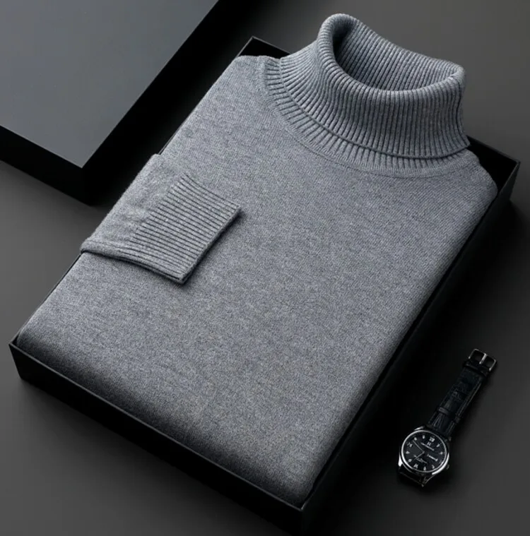 

2023 Men's Anti-pilling High Quality Knit Sweater Shirt Slim Fit Long Sleeve Pullover Solid Color Trend Men Clothing