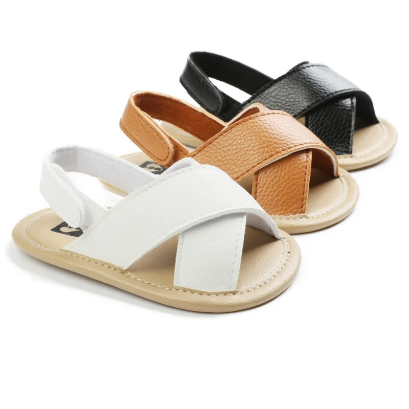 

Summer Baby Kid Boy Girl Sandals PU Newborn Leather Soft Sole Crib Shoes Fashion Baby Shoes