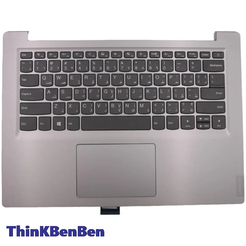 

ARA Arabic Keyboard Grey Upper Case Palmrest Shell Cover For Lenovo S145 14 IWL 14AST 14API 14IGM 14IKB 14IIL 5CB0S17130