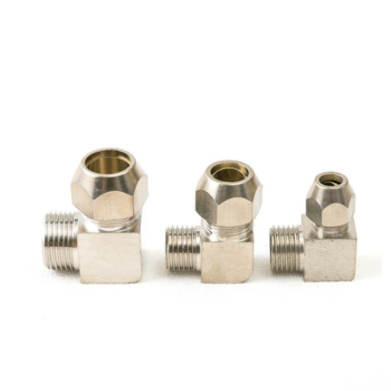 

Pneumatic fittings Male Thread 1/8" 1/4" 3/8" 1/2" Elbow Brass Fit 4 6 8 10 12mm OD Tube Coupler Adapter Connector