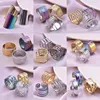 1/3Pcs Stainless Steel Punk Wide Chunky Open Rings For Women Hammered Vintage Geometric Fashion Statement Couple Anillos Jewelry 1