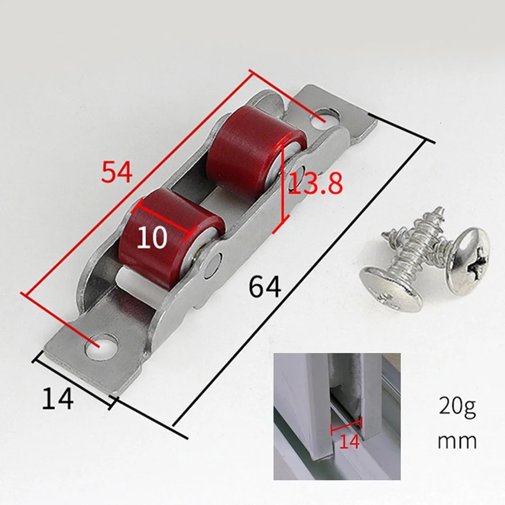 1PCS Window Pulley Upper and Down Pulleys Wheel Sliding Door Roller Runner Mute Wheel Track Pulley Furniture Hardware