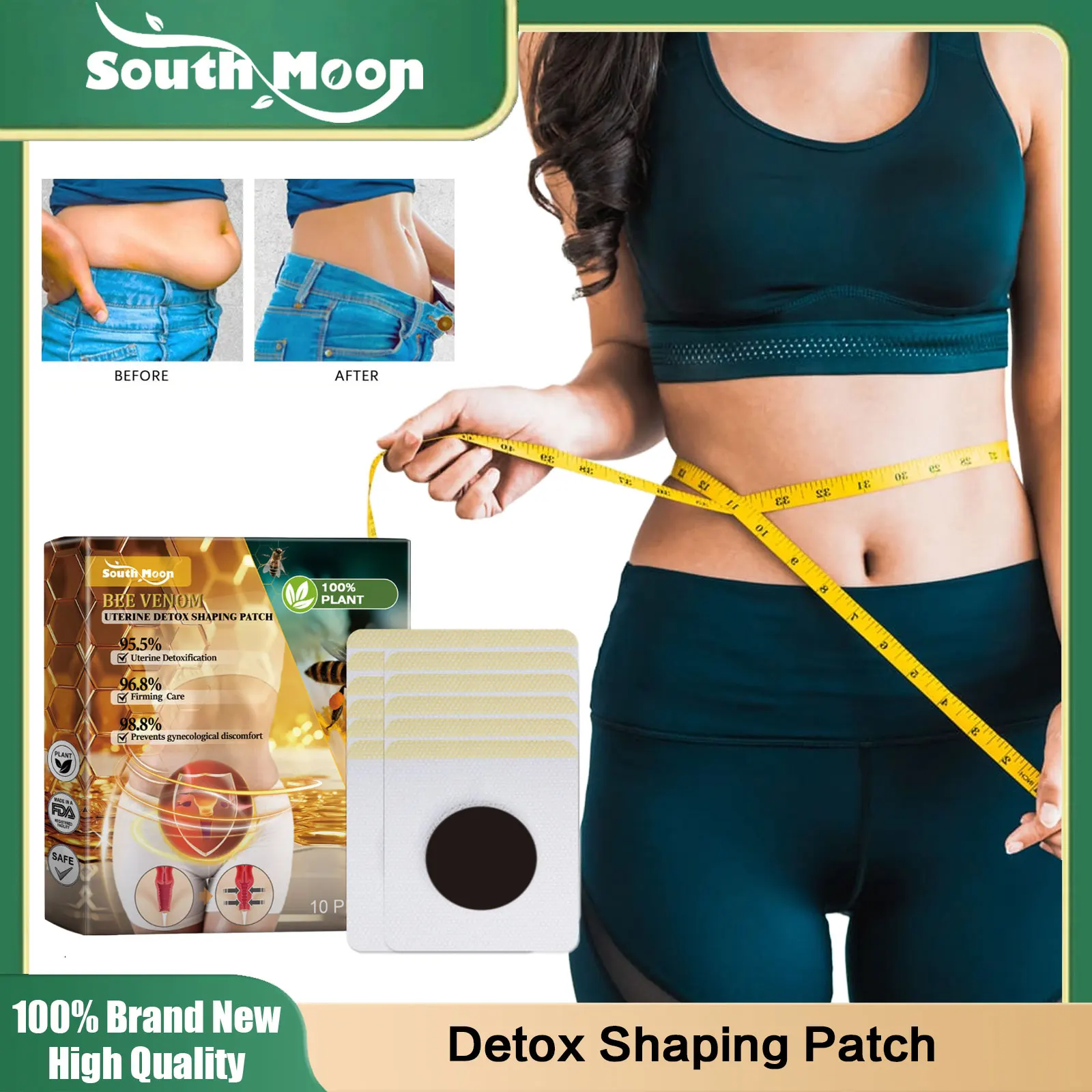 S-Limming Patches Fat Burning Anti Cellulite Waist Belly Arms Leg Abdominal Body Shaping Lymphatic Drainage Detox Navel Sticker