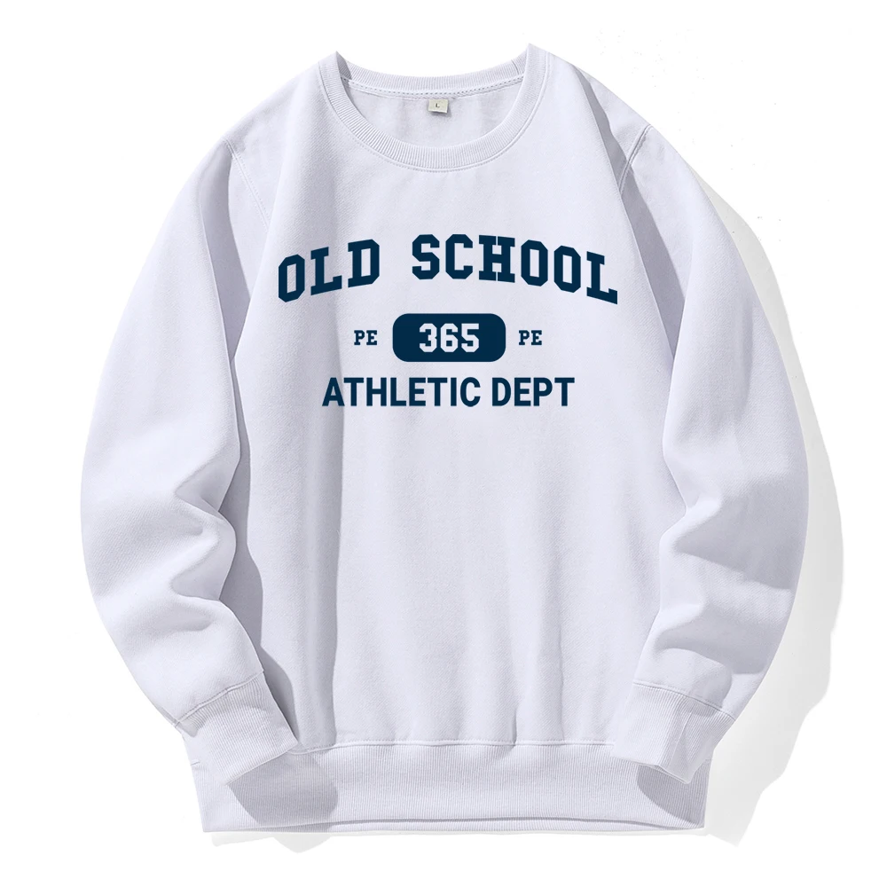 

Old School Pe 365 Athletic Dept Printing Hoodies Mens Loose Basic Daily Hoodie O-Neck Casual Daily Tracksuit Sport Sweatshirt