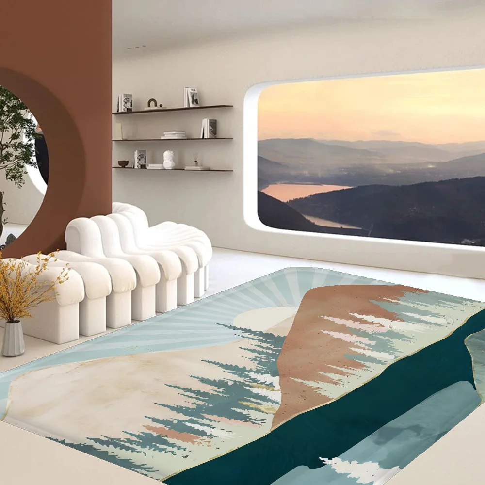 

Sun and Moon Floor Mat Bathroom Mat Anti-slip Absorb Water Long Strip Cushion Bedroon Mat Welcome Doormat