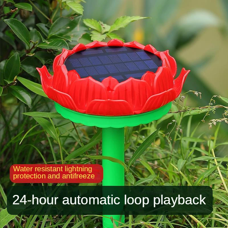 Outdoor Solar Player 24 Horas Ciclo Music Machine Chuva e Proteção contra Raios 46 Canções